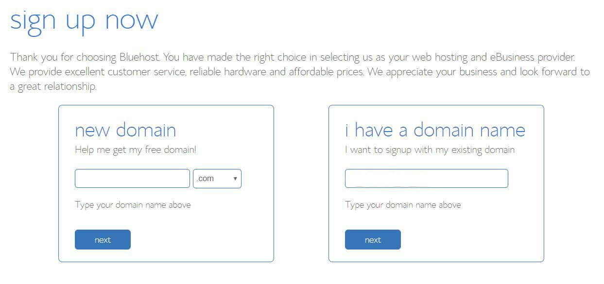 bluehost register domain