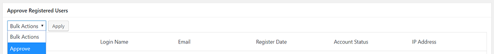 All In One WP Security & Firewall - User Registration - Manual Approval - Approve Registered Users
