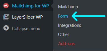 Navigate to Mailchimp for WP Forms