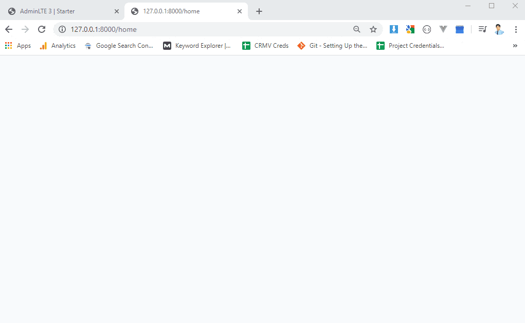Install AdminLTE 3 - create new layout laravel-vue-js-crud-spa-blade-php