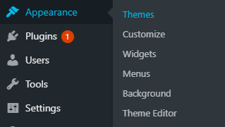 Install GeneratePress free theme, Go to Appearance Themes