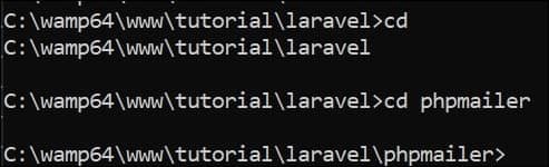 Navigate to your preferred directory using cd command