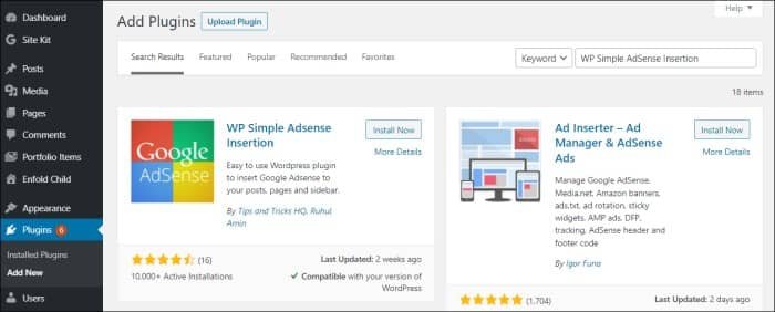 Add Google AdSense to WordPress - Install WP Simple AdSense Insertion plugin by Tips and Tricks HQ, Ruhul Amin