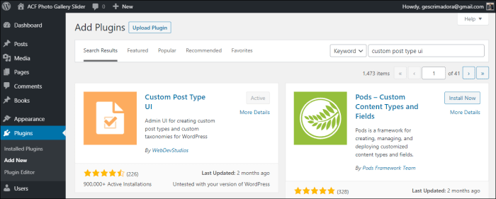 Install Custom Post Type UI plugin by WebDevStudios 5