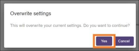 WebinarPress import webinar settings Overwrite settings confirmation message